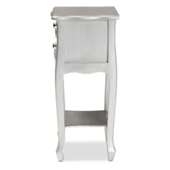 Eliya Brushed Wood 2 Drawer Nightstand Silver - Baxton Studio -DreamNest Store GUEST 14060581 1235 442e be21 8ba85bbe8297