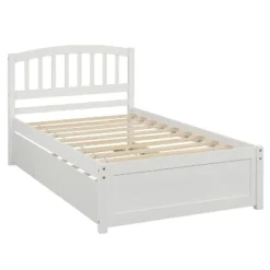 Twin Size Platform Bed Wood Bed Frame With Trundle-ModernLuxe -DreamNest Store GUEST 14b5168c 066c 401f 93f7 7f2267a12ac2