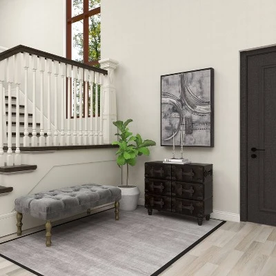 Traditional 6 Drawer Faux Leather Chest Black - Olivia & May 15 Traditional 6 Drawer Faux Leather Chest Black - Olivia & May - Image 15