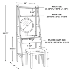 Alaina Leaning Vanity Set White - Linon 21 Alaina Leaning Vanity Set White - Linon -DreamNest Store GUEST 14cb2afb 97ca 45dc 97cb 840474c5b4b8