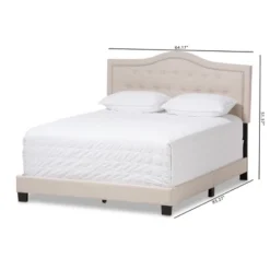 Emerson Modern And Contemporary Fabric Upholstered Bed - Baxton Studio -DreamNest Store GUEST 14decab4 2be8 4754 995d a1151477195a