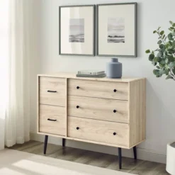 Ivora Lifted Mid-Century Modern Asymmetrical 5 Drawer Dresser - Saracina Home -DreamNest Store GUEST 154cda8c 847f 4e08 ac83 0e9e73f1fe39