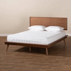 King Karine Finished Wood Platform Bed Brown - Baxton Studio -DreamNest Store GUEST 15ca3d02 d5fa 4fd7 90be a4dfa0feda29