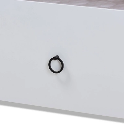 Full Millie Wood Daybed With Trundle White - Baxton Studio 6 Full Millie Wood Daybed With Trundle White - Baxton Studio - Image 6