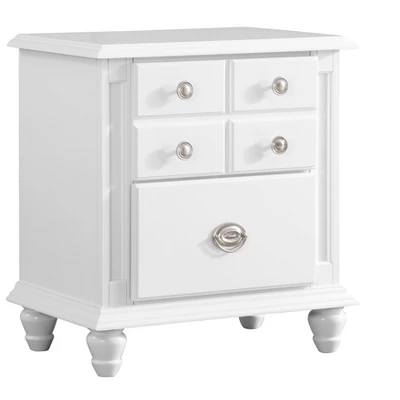 Passion Furniture Summit 5-Drawer White Nightstand (27 In. H X 16 In. W X 24 In. D) 1 Passion Furniture Summit 5-Drawer White Nightstand (27 In. H X 16 In. W X 24 In. D)