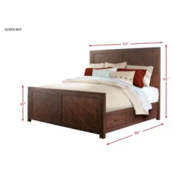 3pc Queen Dex Platform Storage Bedroom Set Walnut Brown - Picket House Furnishings -DreamNest Store GUEST 1789a8b9 dae0 431f 8f73 4cc3ea8cae78