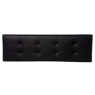 Southern Enterprises Valxan Faux Leather Bench Black/Gold - Aiden Lane 5 Southern Enterprises Valxan Faux Leather Bench Black/Gold - Aiden Lane - Image 5