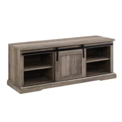 48" Transitional Sliding Door Wood And Metal Bench - Saracina Home -DreamNest Store GUEST 18543d61 45d3 4724 83ea 0f23c1e95b21