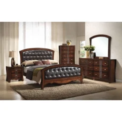 Queen Jansen Panel Bed Espresso Brown - Picket House Furnishings