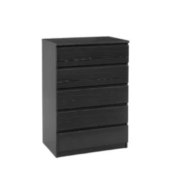 Wood Scottsdale 5 Drawer Chest In Black Woodgrain-Tvilum 12 Wood Scottsdale 5 Drawer Chest In Black Woodgrain-Tvilum -DreamNest Store GUEST 18cf61f9 58fa 4b7c b715 49ccfe19a161