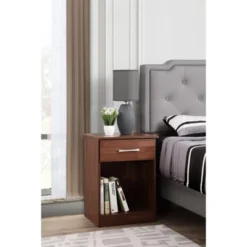 Passion Furniture Lindsey 1-Drawer Nightstand (24 In. H X 16 In. W X 18 In. D) -DreamNest Store GUEST 18df09be cdd0 48c8 911b f3f6fee52f1b