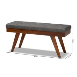 Alona Medium Wood Dining Bench Gray - Baxton Studio -DreamNest Store GUEST 194fed19 3e03 4e29 9e5d 2f05fd449adc