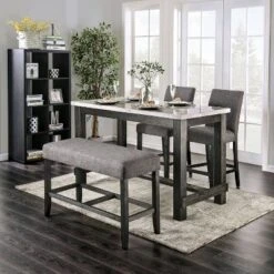 Norelo Upholstered Counter Height Bench Gray - HOMES: Inside + Out -DreamNest Store GUEST 19856d8d da69 4e32 b877 894dda2f25cd