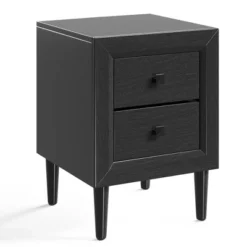 Costway Nightstand End Bedside Coffee Table Wooden Leg Storage Drawers BlackGrey -DreamNest Store GUEST 1a587668 3661 440c a578 be61026df172