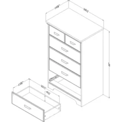 Versa 5 Drawer Chest Rubbed Black - South Shore -DreamNest Store GUEST 1b5674a5 f62d 40de 8e62 983812427191