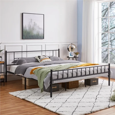 Yaheetech Basic Metal Bed Frame With Headboard And Footboard 1 Yaheetech Basic Metal Bed Frame With Headboard And Footboard