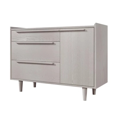 Clio Manufactured Wood Horizontal 3-Drawer Dresser With Solid Wood Legs-Maison Boucle 2 Clio Manufactured Wood Horizontal 3-Drawer Dresser With Solid Wood Legs-Maison Boucle - Image 2