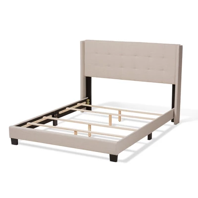 Lisette Fabric Upholstered Bed - Baxton Studio 2 Lisette Fabric Upholstered Bed - Baxton Studio - Image 2