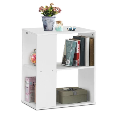 Costway 2-Tier Side End Table Nightstand Bedside Sofa Table W/ Storage Shelves 11 Costway 2-Tier Side End Table Nightstand Bedside Sofa Table W/ Storage Shelves - Image 11