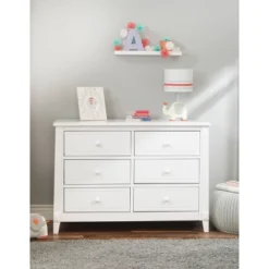 Sorelle Berkley 6 Drawer Double Dresser - White