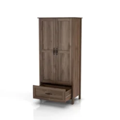 Nurembo 1 Drawer Wardrobe Closet Distressed Walnut - HOMES: Inside + Out 20 Nurembo 1 Drawer Wardrobe Closet Distressed Walnut - HOMES: Inside + Out -DreamNest Store GUEST 1cffac1b 4d43 4246 ba00 dcd7f34704bd