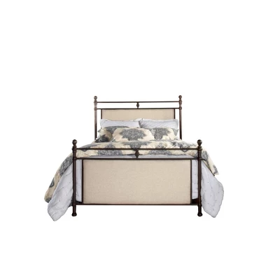Ashley Metal And Upholstered Bed Set Linen Stone Fabric/Rustic Brown - Hillsdale Furniture 8 Ashley Metal And Upholstered Bed Set Linen Stone Fabric/Rustic Brown - Hillsdale Furniture - Image 8