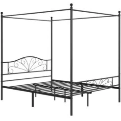 Yaheetech Metal Canopy Bed Frame, Four-poster Canopied Platform Bed With Arched Headboard 14 Yaheetech Metal Canopy Bed Frame, Four-poster Canopied Platform Bed With Arched Headboard -DreamNest Store GUEST 1d118cc8 fe67 4ddf b4bf ad1dc83c022a