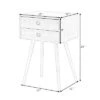 Costway Mid Century Modern 2 Drawers Nightstand In Natural Sofa Side Table End Table