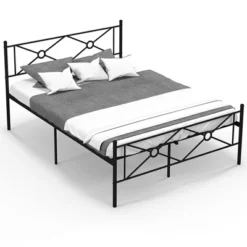 Costway Full/Queen Size Metal Platform Bed Frame W/ Headboard Mattress Foundation -DreamNest Store GUEST 1dc50582 f23f 424b b8b7 0e6afdfb972f