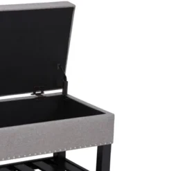 43" Riley Storage Ottoman Bench Dove Gray Linen Look Fabric - WyndenHall -DreamNest Store GUEST 1e18d6cf fb79 4dd2 b42f a6bd6aeb6486