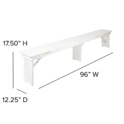 Flash Furniture HERCULES Series 8' X 12'' Solid Pine Folding Farm Bench With 3 Legs -DreamNest Store GUEST 1f1e51f3 c715 4e8e 95f8 3143c3e124e8