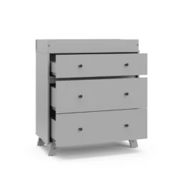 Storkcraft Beckett 3 Drawer Dresser With Changing Topper - Pebble Gray -DreamNest Store GUEST 1fe2c909 2adc 4069 94fb eecca7d3c093