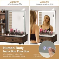 Costway Vanity Set With Dimmable Lighted Mirror 3 Lighting Modes -DreamNest Store GUEST 2044926c f16c 4aec 8147 a180ee27b591