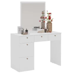 Nevada Vanity With Mirror White - Polifurniture -DreamNest Store GUEST 20caef49 9c0c 4249 9efe 78fbc3fa1176