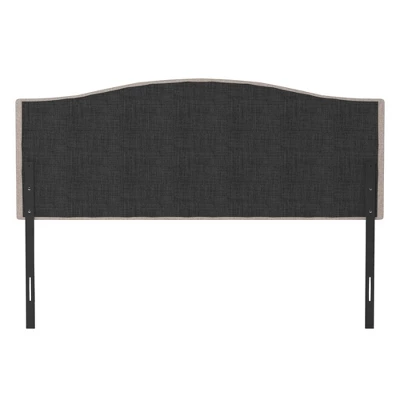Full/Queen Provence Upholstered Arch Adjustable Tufted Headboard Linen Fabric - Hillsdale Furniture 1 Full/Queen Provence Upholstered Arch Adjustable Tufted Headboard Linen Fabric - Hillsdale Furniture