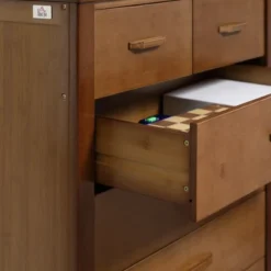 HOMCOM Tall Dresser For Bedroom, 6 Drawer Dresser, Chest Of Drawers With Bamboo Frame, Brown -DreamNest Store GUEST 2222aaed cc83 492e 86b8 8d52afdc092a