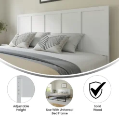 Merrick Lane Raised Panel Wooden Adjustable Headboard Only -DreamNest Store GUEST 22934555 377e 4698 a453 66989e083bf6