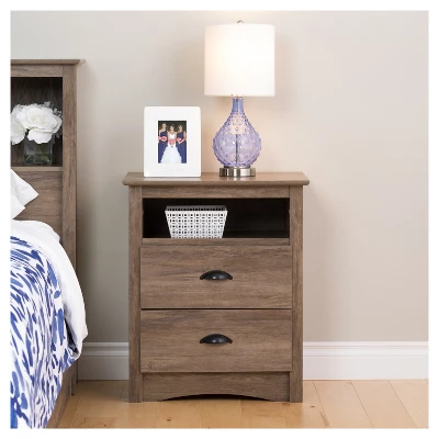 Salt Spring 2 - Drawer Nightstand - Drifted Gray - Prepac 1 Salt Spring 2 - Drawer Nightstand - Drifted Gray - Prepac