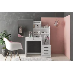 Hannah Vanity With Mirror White - Polifurniture -DreamNest Store GUEST 22f3ee0e b3d3 40e0 91f7 bb7ebea5aaaf