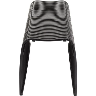 55 Downing Street Verana 42 1/2" Wide Black Finish Modern Bent Bamboo Wood Bench 5 55 Downing Street Verana 42 1/2" Wide Black Finish Modern Bent Bamboo Wood Bench - Image 5