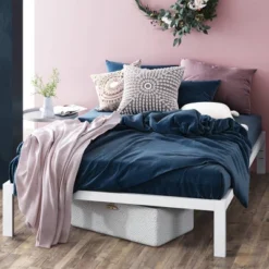 Mia 14" Metal Platform Bed Frame White - Zinus -DreamNest Store GUEST 235bd1b4 df8f 4309 b290 48dbd2d3b04b