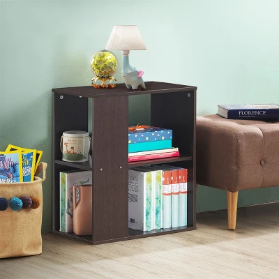 Costway 2-Tier Side End Table Nightstand Bedside Sofa Table W/ Storage Shelves 2 Costway 2-Tier Side End Table Nightstand Bedside Sofa Table W/ Storage Shelves - Image 2
