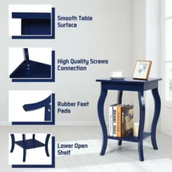 Costway Set Of 2 NightStands Side Table End Table Accent Table W/ Shelf Indigo -DreamNest Store GUEST 23b5b201 60e7 4cb2 992a 5711b0dd316e