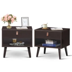 Costway Nightstand Sofa Side End Table Bedside Table Drawer Storage -DreamNest Store GUEST 243559f5 8aa3 488e 829e 82b03eb48fee 1