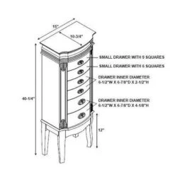 Verona Italian Influenced Jewelry Armoire Espresso - Powell Company -DreamNest Store GUEST 254a7cab 2dc4 43fc b821 d70ecb2050fa
