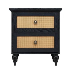 Newcomb 2 Drawer Nightstand Black - Sango