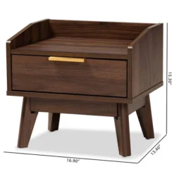 Lena Walnut Finished Wood Nightstand Brown - Baxton Studio -DreamNest Store GUEST 25774bd2 9769 49af 86fa e5186f8ce6cf