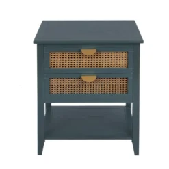 Archie 28.35"H X 15.75"D X 22.05"W Ash Wood Veneer 2 Drawer With Naturel Rattan And Pine Legs Nightstand With Storage - The Pop Maison 17 Archie 28.35"H X 15.75"D X 22.05"W Ash Wood Veneer 2 Drawer With Naturel Rattan And Pine Legs Nightstand With Storage - The Pop Maison -DreamNest Store GUEST 25f410b8 49c0 4da1 8f7a 5f781c1eba93