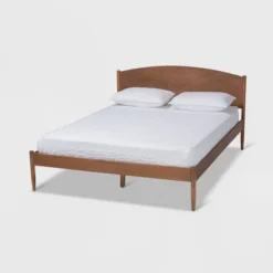 Leanora Wood Platform Bed Ash Walnut - Baxton Studio -DreamNest Store GUEST 264e9551 8fe8 47d9 9efc 95e9583f545d