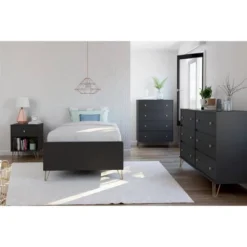 6 Drawer Owen Dresser Black - Novogratz -DreamNest Store GUEST 268b82c9 67e6 415f 8df2 c19d8bc88542